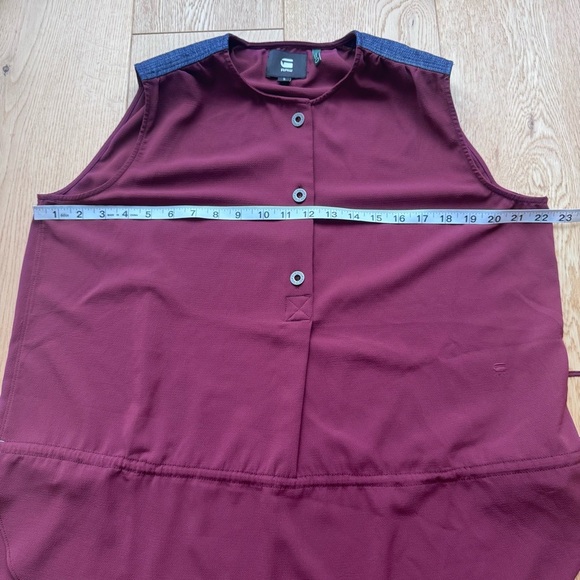 G-STAR RAW CRUSADER SLEEVELESS BLOUSE RED - S - Picture 16 of 17